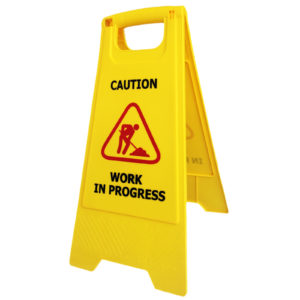 Caution sign board